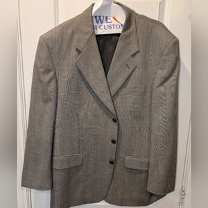 Cicero Men’s Grey Tweed 100% Wool Blazer | 44S Sport Coat